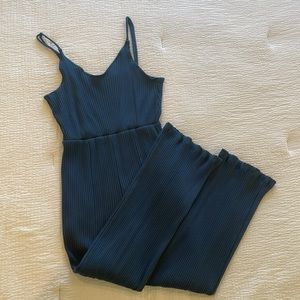 RVCA Blue Ribbed Romper